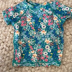 Tea floral print rashguard.  Size toddler 2.